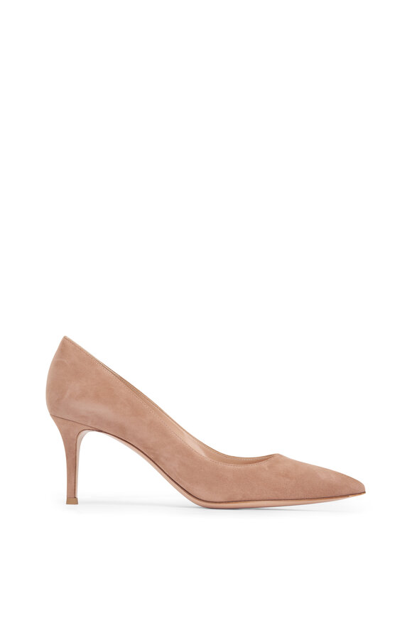 Gianvito Rossi Praline Suede Pump, 70mm - view 3