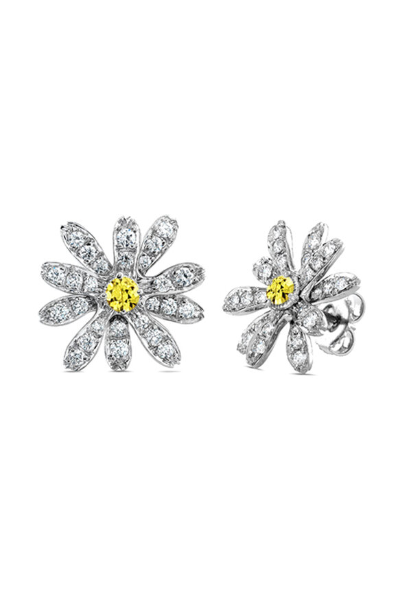 Aaron Henry Small Diamond Daisy Earrings - view 1