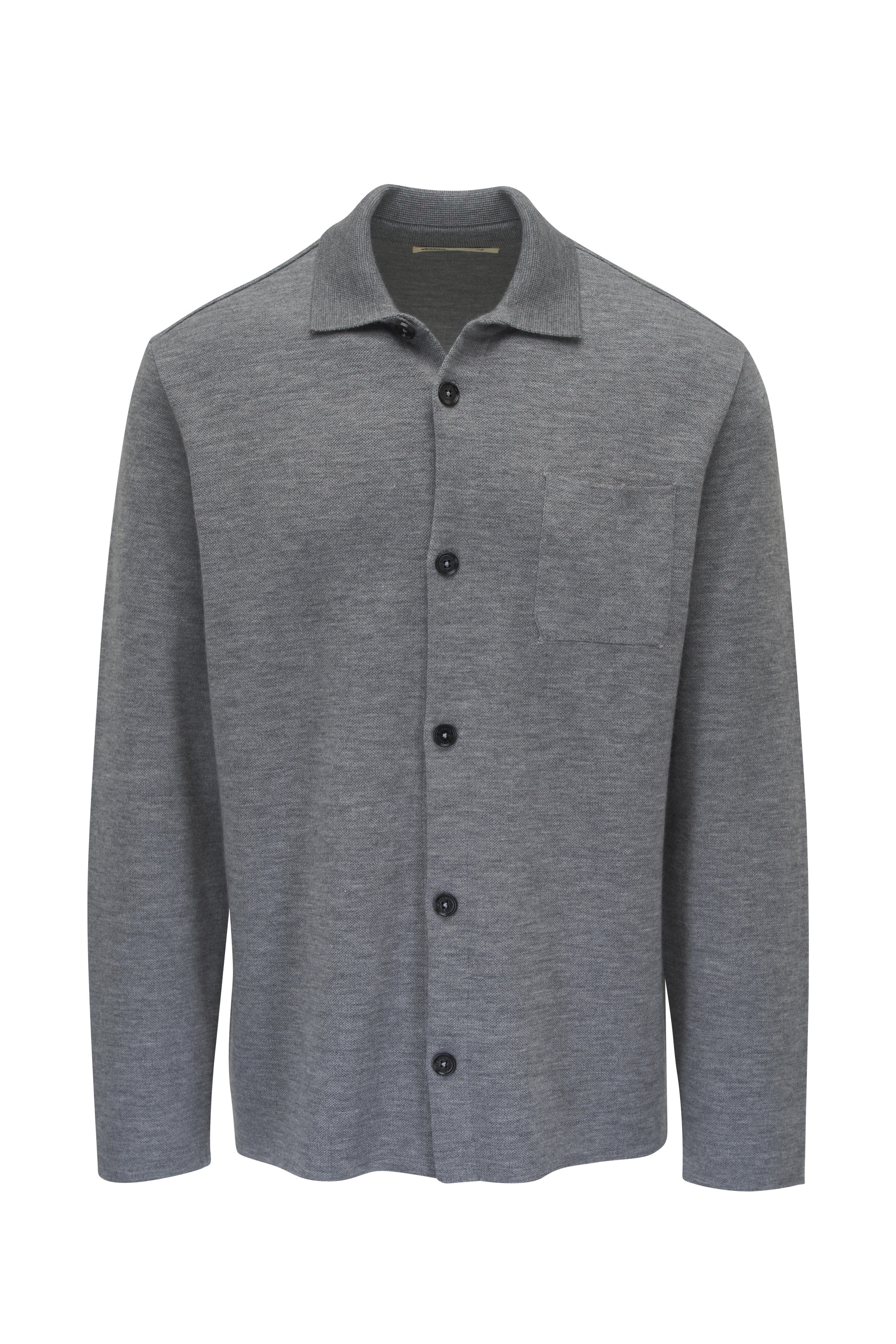 Maurizio Baldassari - Light Gray Knit Overshirt
