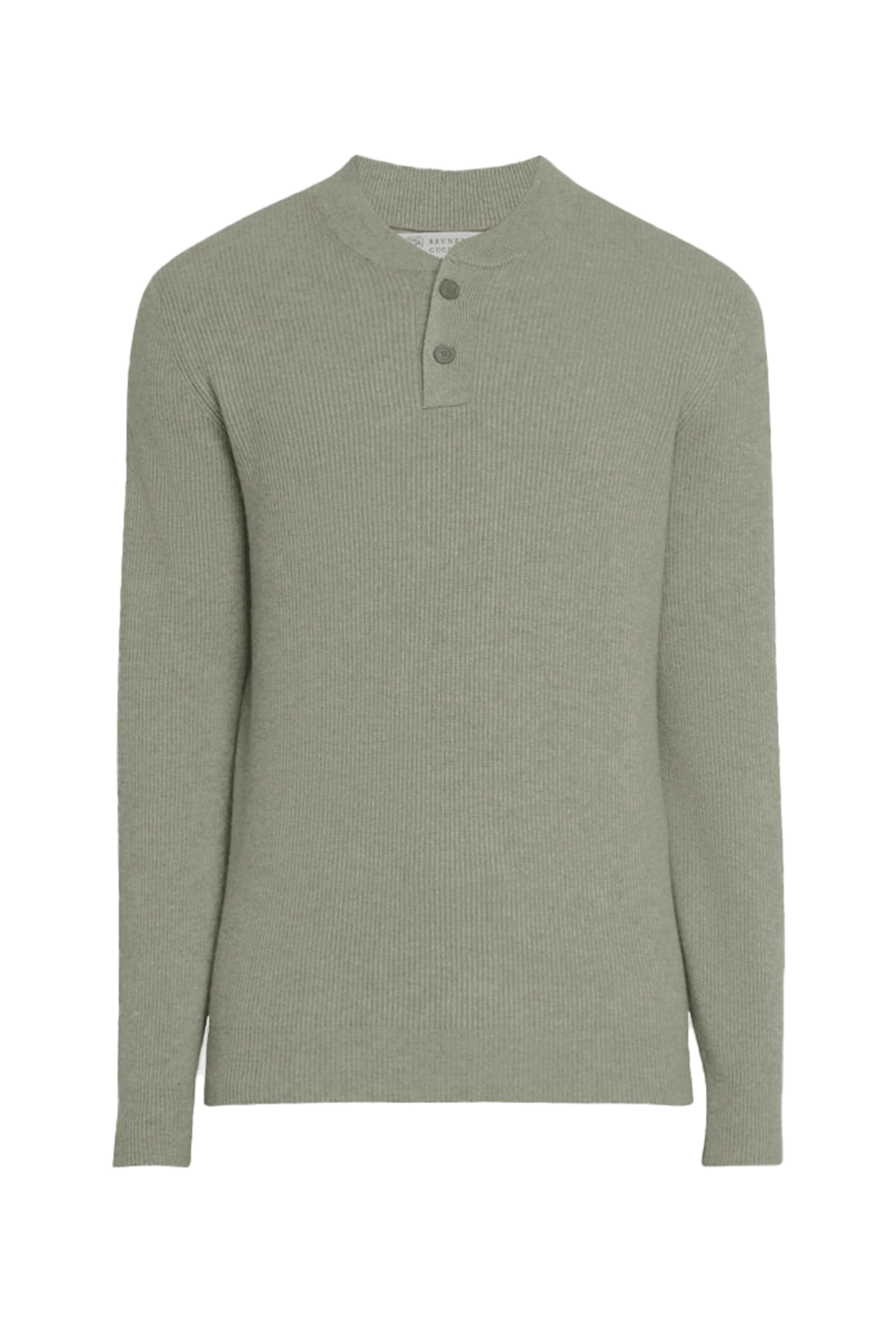 Brunello Cucinelli - Olive Green Cashmere Henley