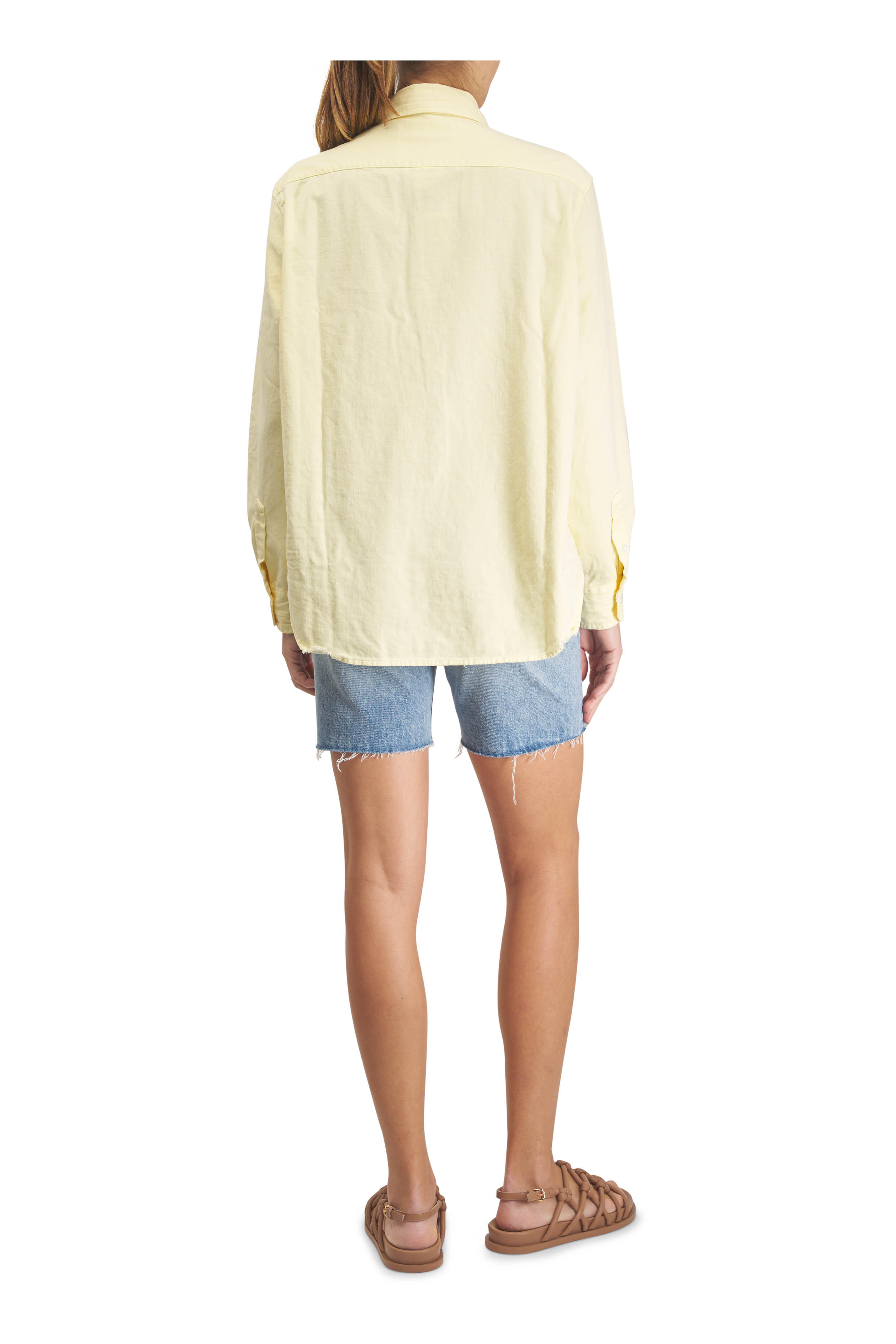 Frank & Eileen - Eileen Lemon Yellow Denim Relaxed Button Up Shirt