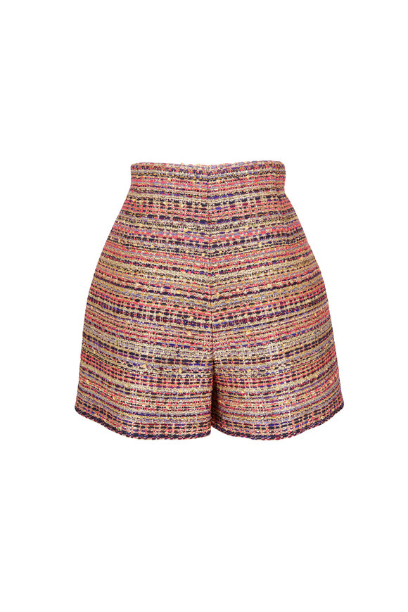 Valentino - Tweed Party Fuchsia & Gold Shorts