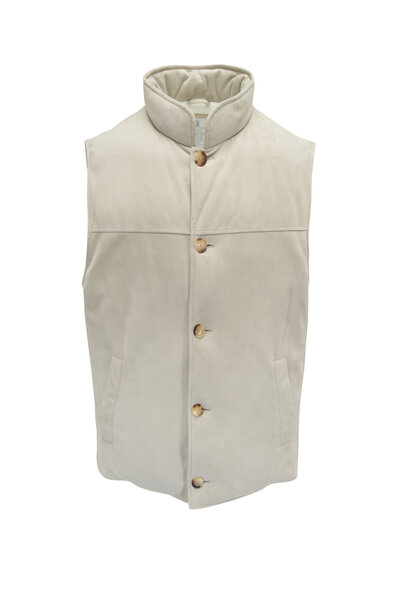 【SATIIIZ】Eto Suede Padded Vest outback-trading-company-vests-