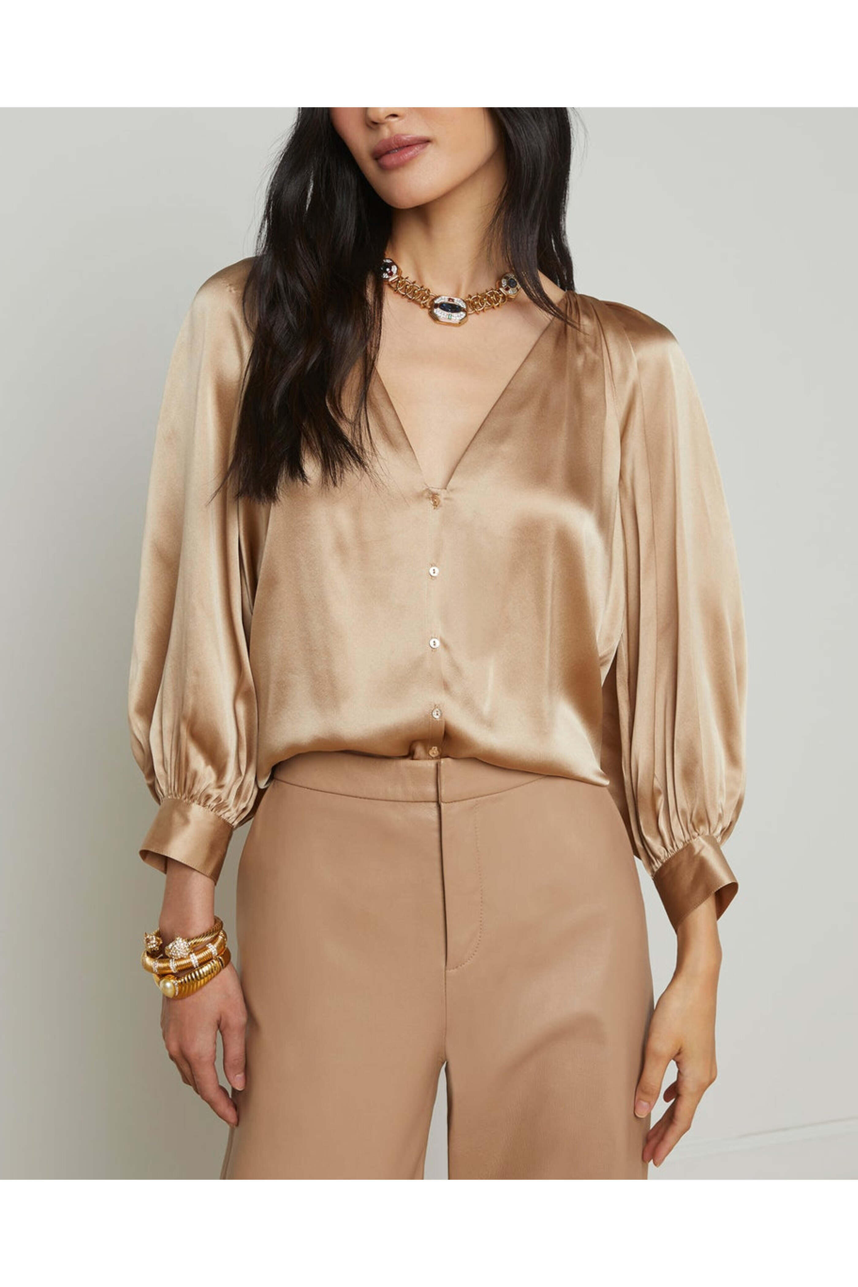 Apolina｜meera blouse almond APOLINA MEERA BLOUSE (almond) - SEN_TO_SENCE