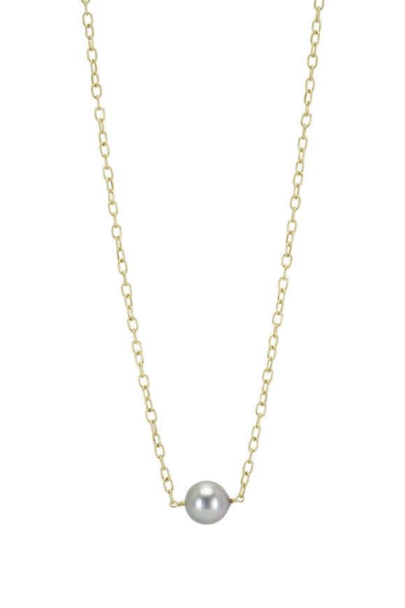 Mindy Fox Jumbo Pearl Chain Necklace