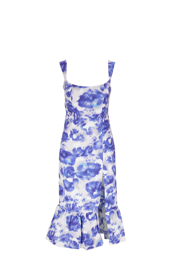 Sachin + Babi - Laura Azure Watercolor Floral Dress