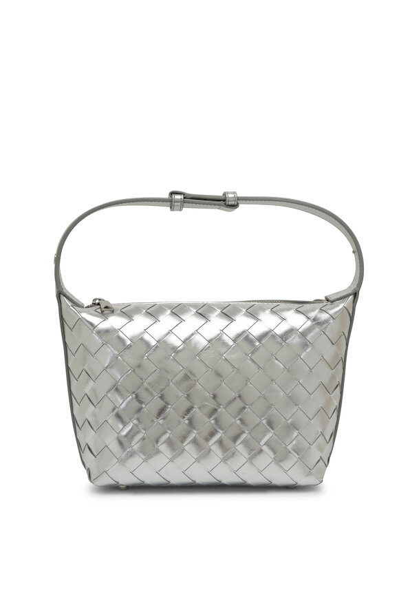 Bottega Veneta Mini Wallace Silver Leather Bag