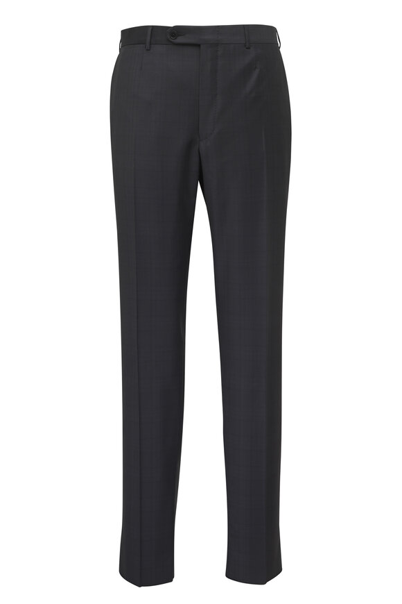Zegna Trofeo Charcoal Gray Wool Suit - view 6