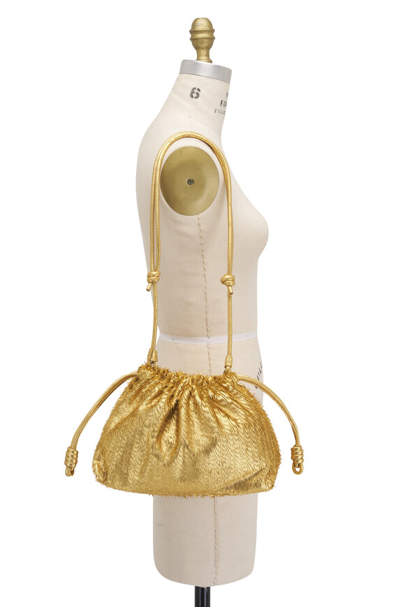 Loewe - Fringe Flamenco Gold Metallic Leather Shoulder Bag