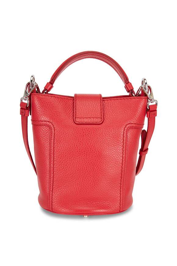 Tod's - Double T Red Leather Small Bucket Crossbody Bag