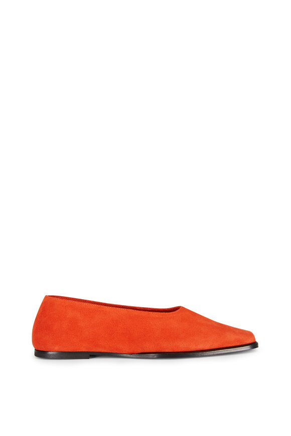Staud Lewis Tangelo Suede Flat - view 2