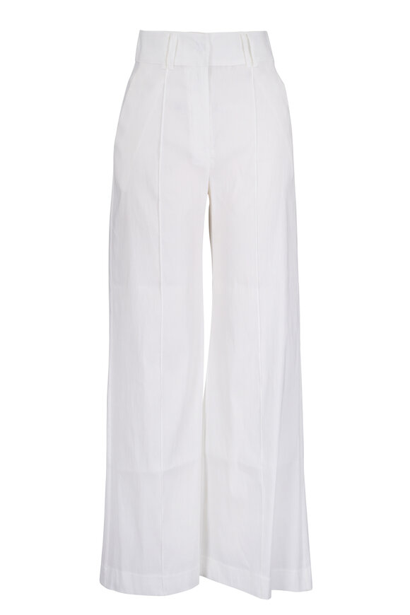 D.Exterior White Flare Pant
