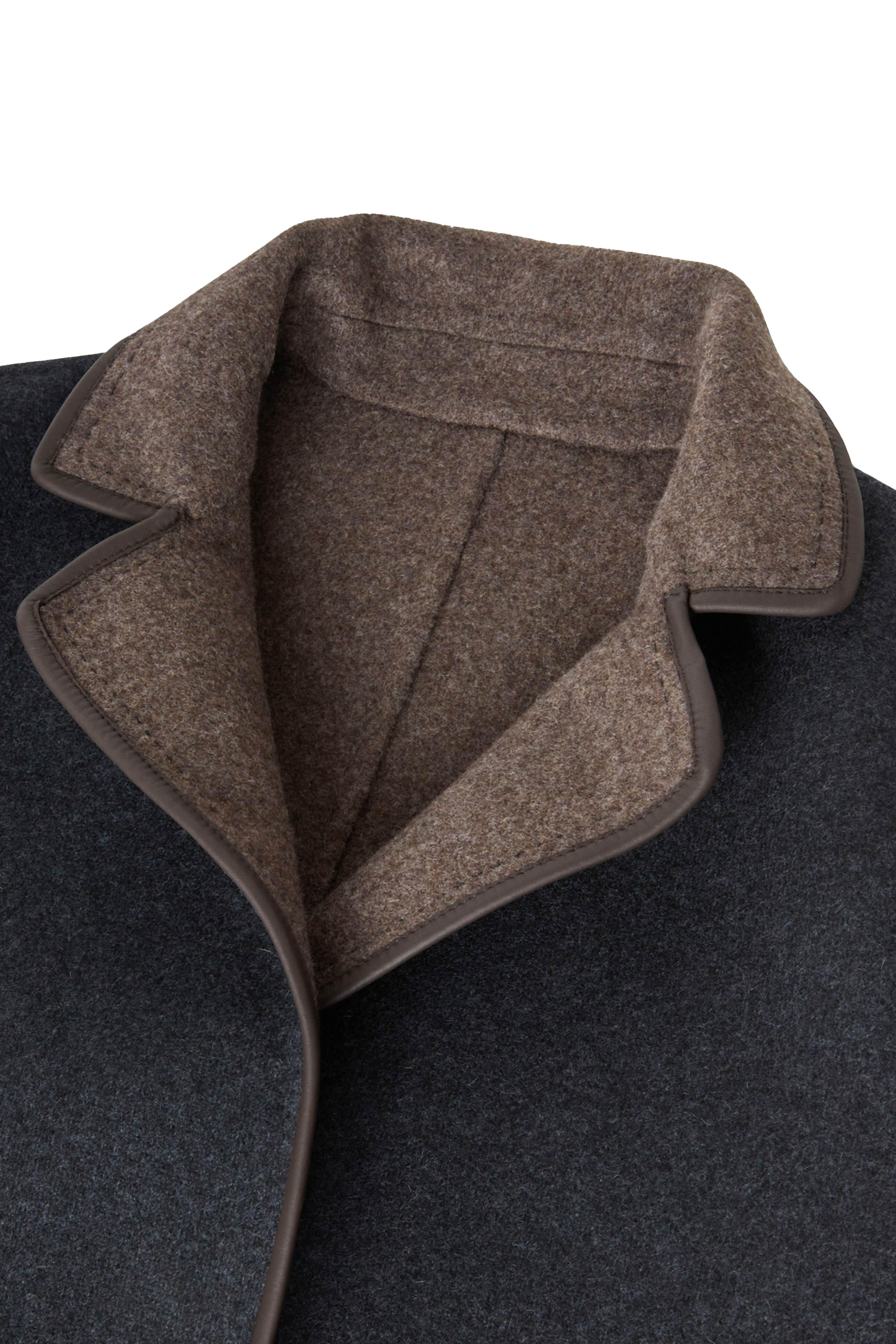 Loro Piana - Brown & Gray Cashmere Reversible Coat