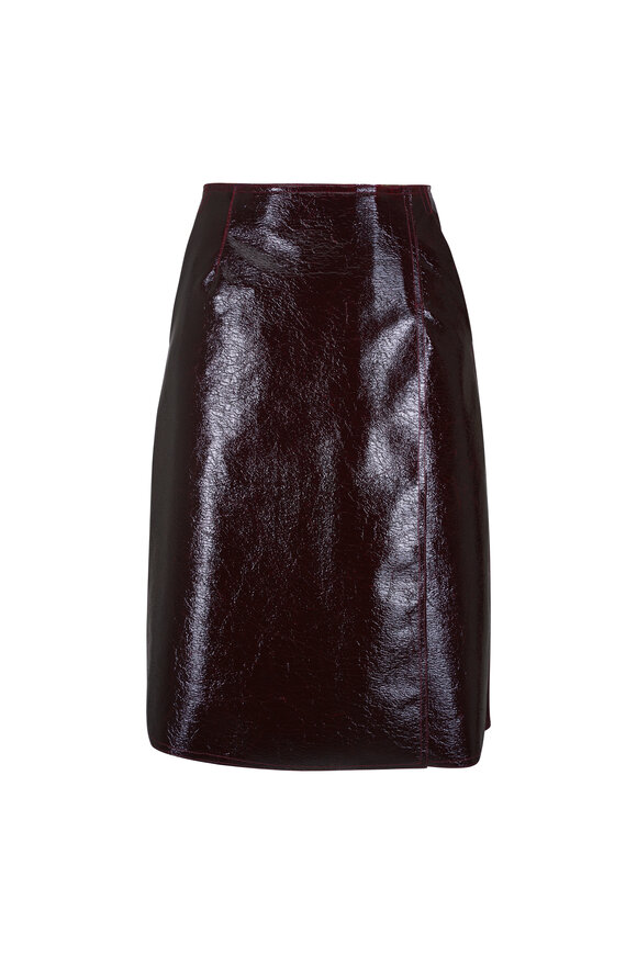Odeeh Testa Di Moro Dark Burgundy Knee Length Skirt