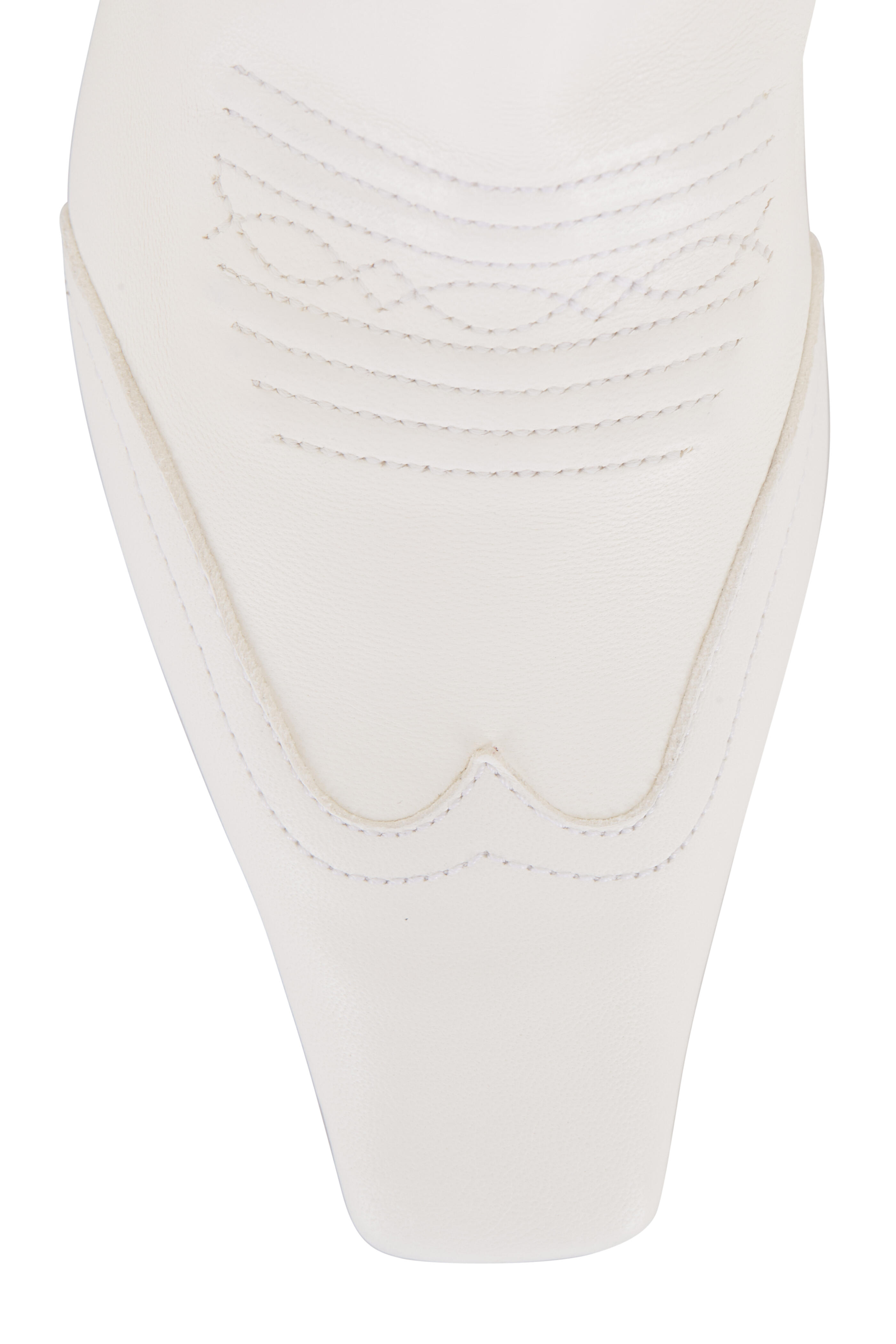 Khaite - The Dallas White Leather Ankle Boot, 45mm