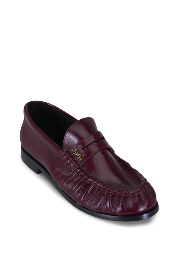 Saint Laurent Le Loafer Burgundy Leather Penny Loafer - view 1