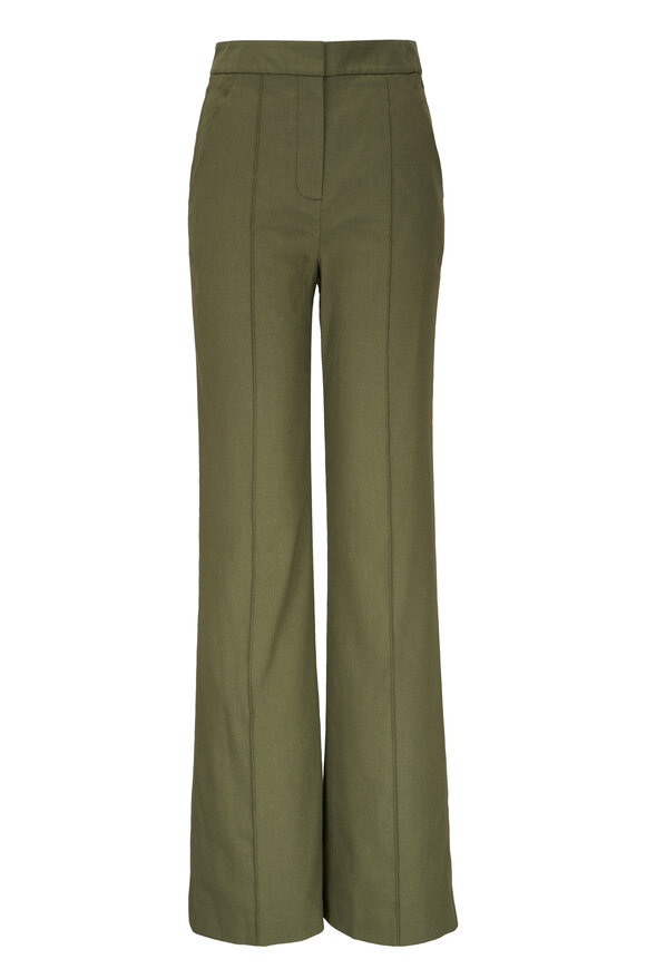 Veronica Beard - Noda Bright Army Linen Pant