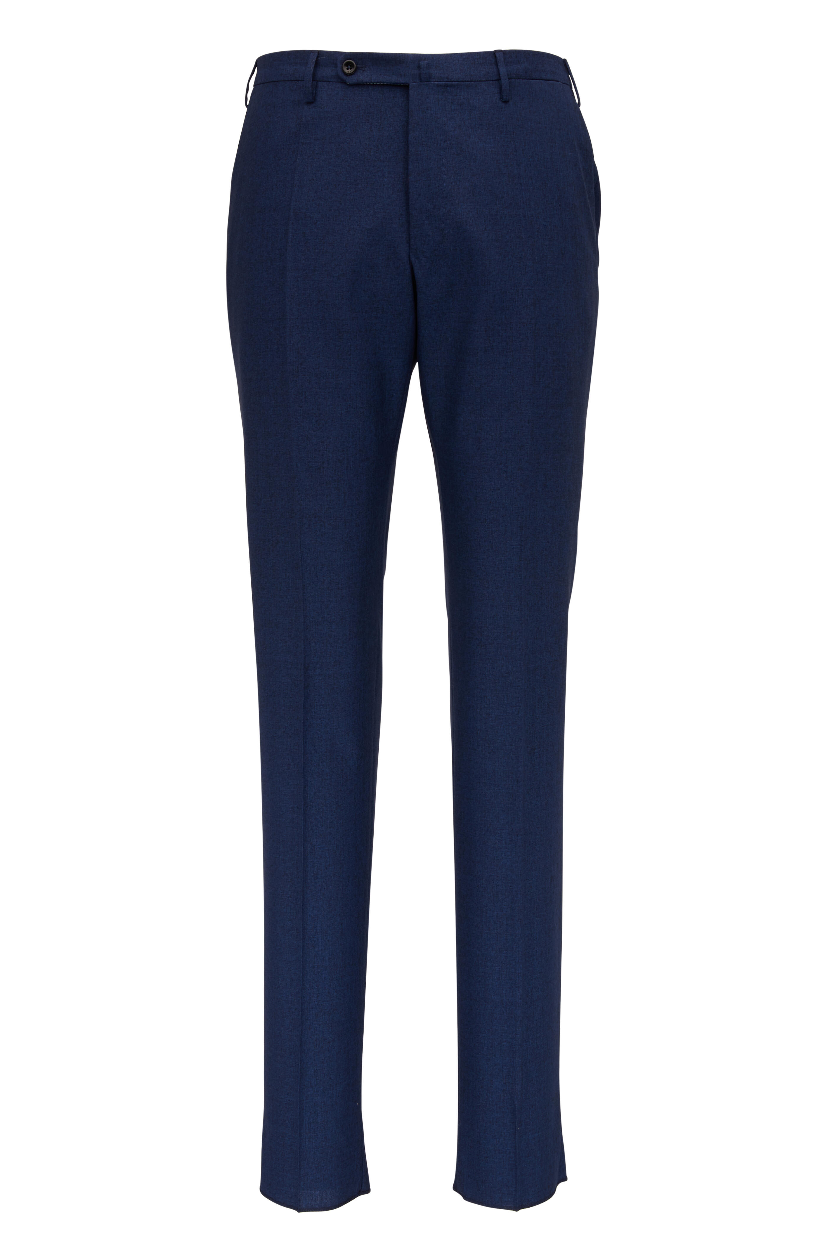 Incotex - Matty Navy Blue Wool & Silk Modern Fit Pant
