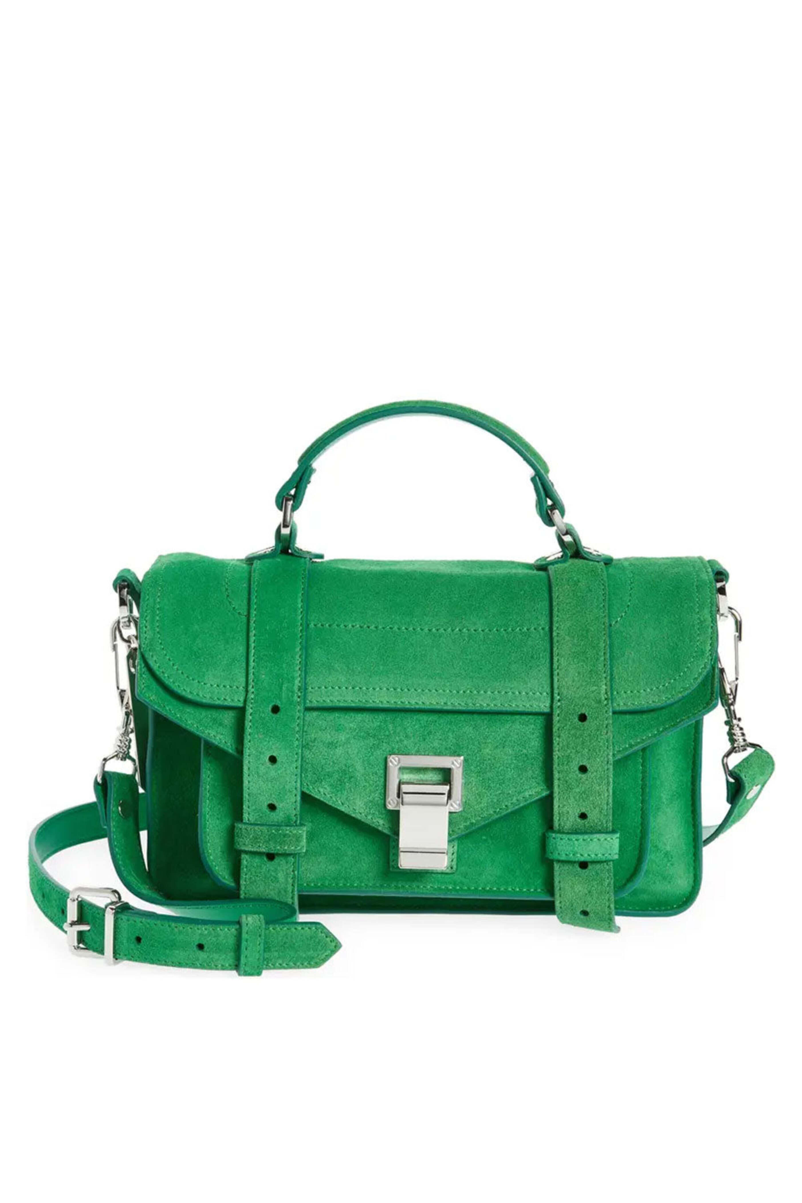 Proenza Schouler - PS1 Tiny Bag in Bottle Green Suede