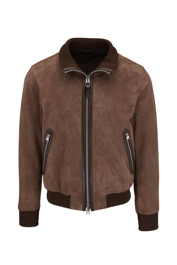 Tom Ford - Brown Light Suede Bomber Jacket 