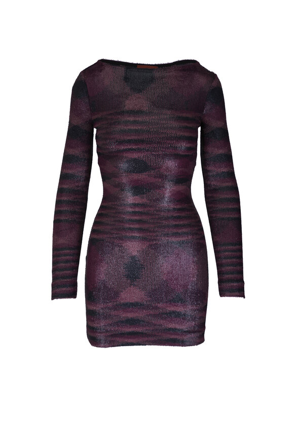 Valentino - Black Stretch Knit Mini Dress | Mitchell Stores