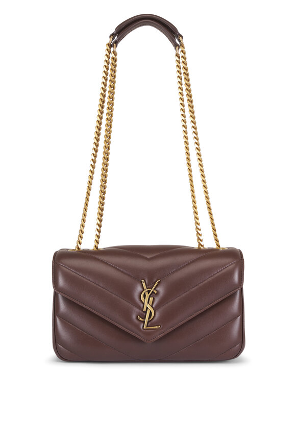 Saint Laurent Small Lou Lou Deep Hickory Leather Chain Bag - view 1