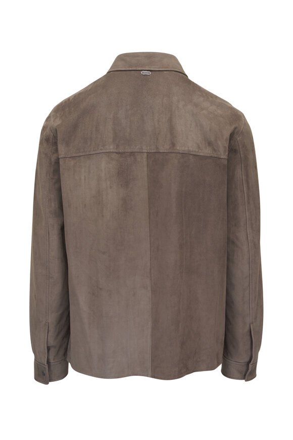 Agnona - Taupe Suede Overshirt