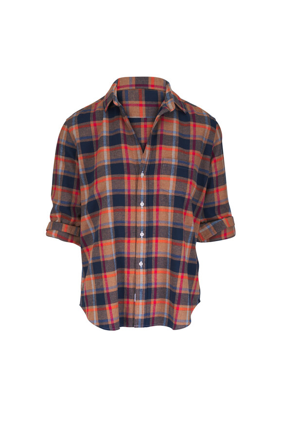 Frank & Eileen Relaxed Eileen Orange Plaid Cotton Button Up Shirt - view 1