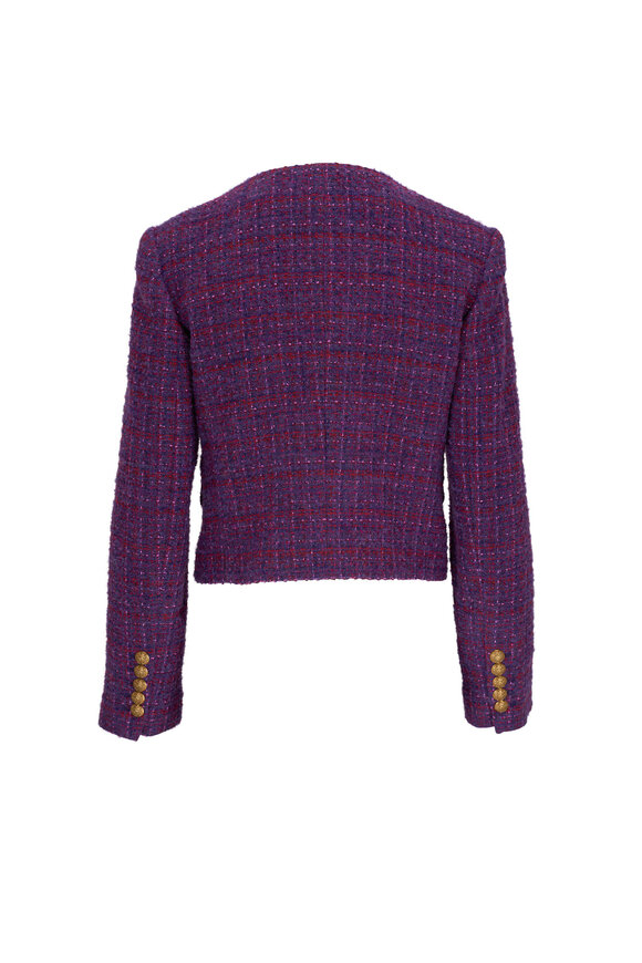 Veronica Beard - Bentley Aubergine Multi Tweed Jacket 