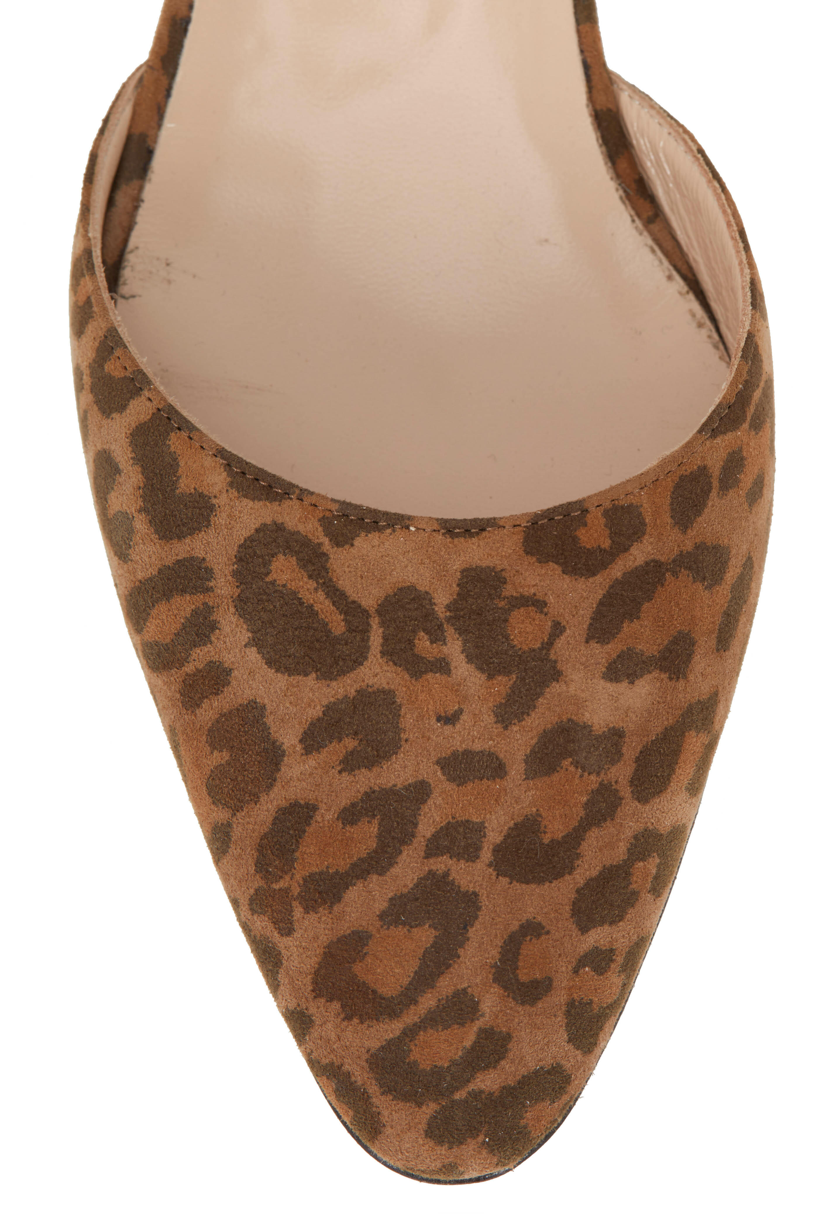MANOLO BLAHNIK レオパード柄 Manolo Blahnik - Aspro Brown Leopard Print Suede Slingback, 30mm