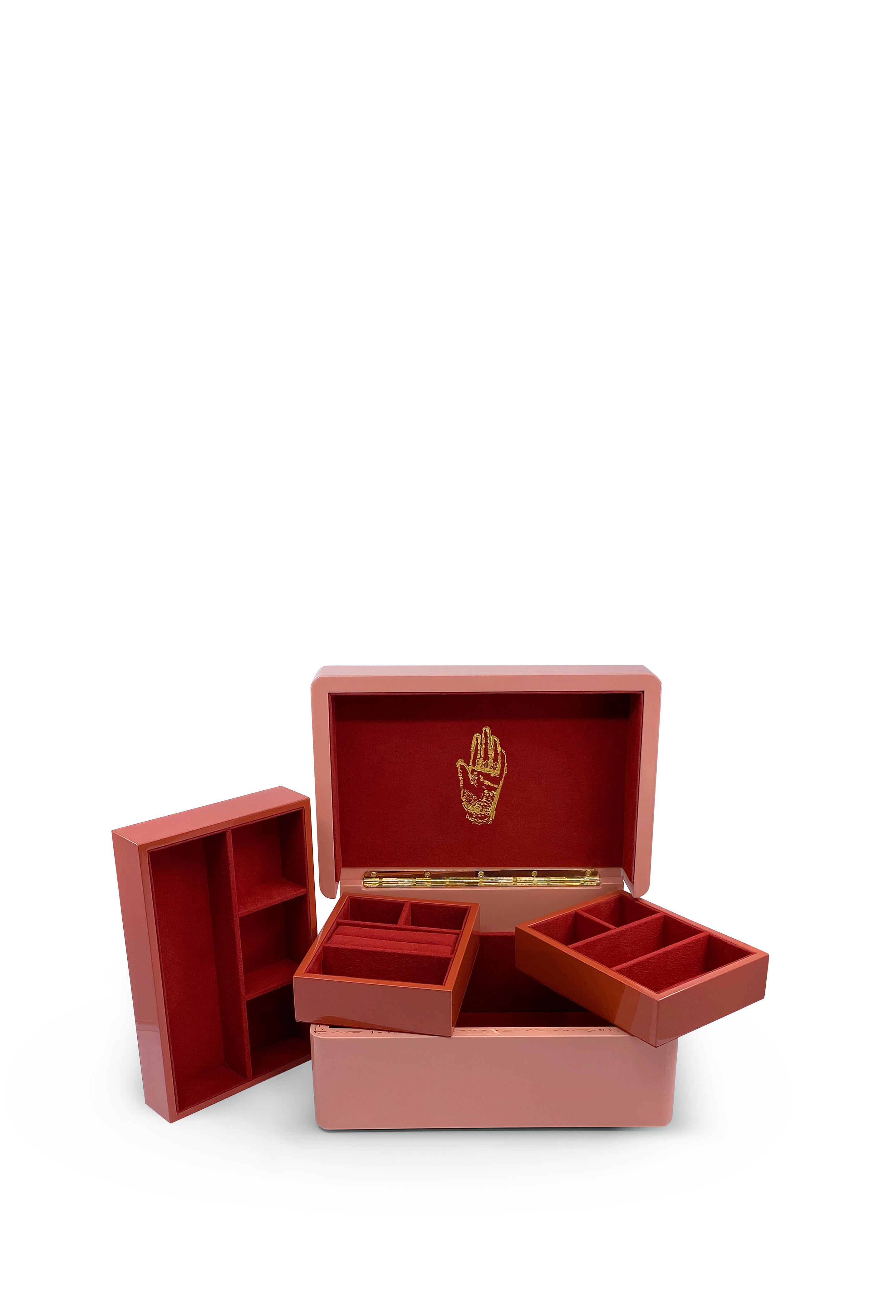 Trove - Classic Blush Mini Trunk Jewelry Box