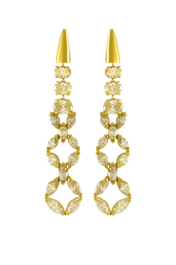 Etho Maria - Marquise Oval Diamond Dangle Earring