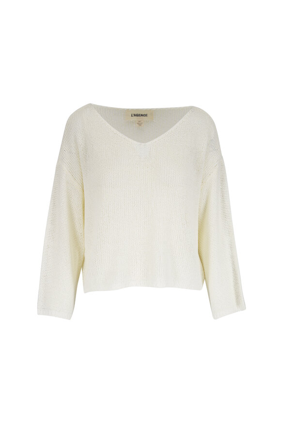 L'Agence Ethan Vanilla Knit Pullover - view 1