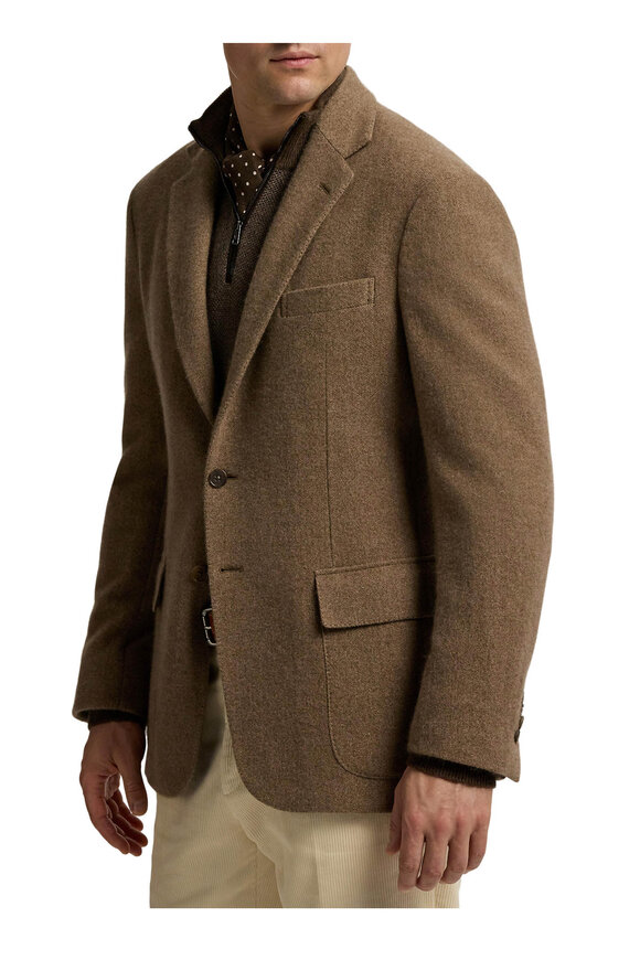 Ralph Lauren Purple Label Taupe Cashmere & Wool Sportcoat - view 4