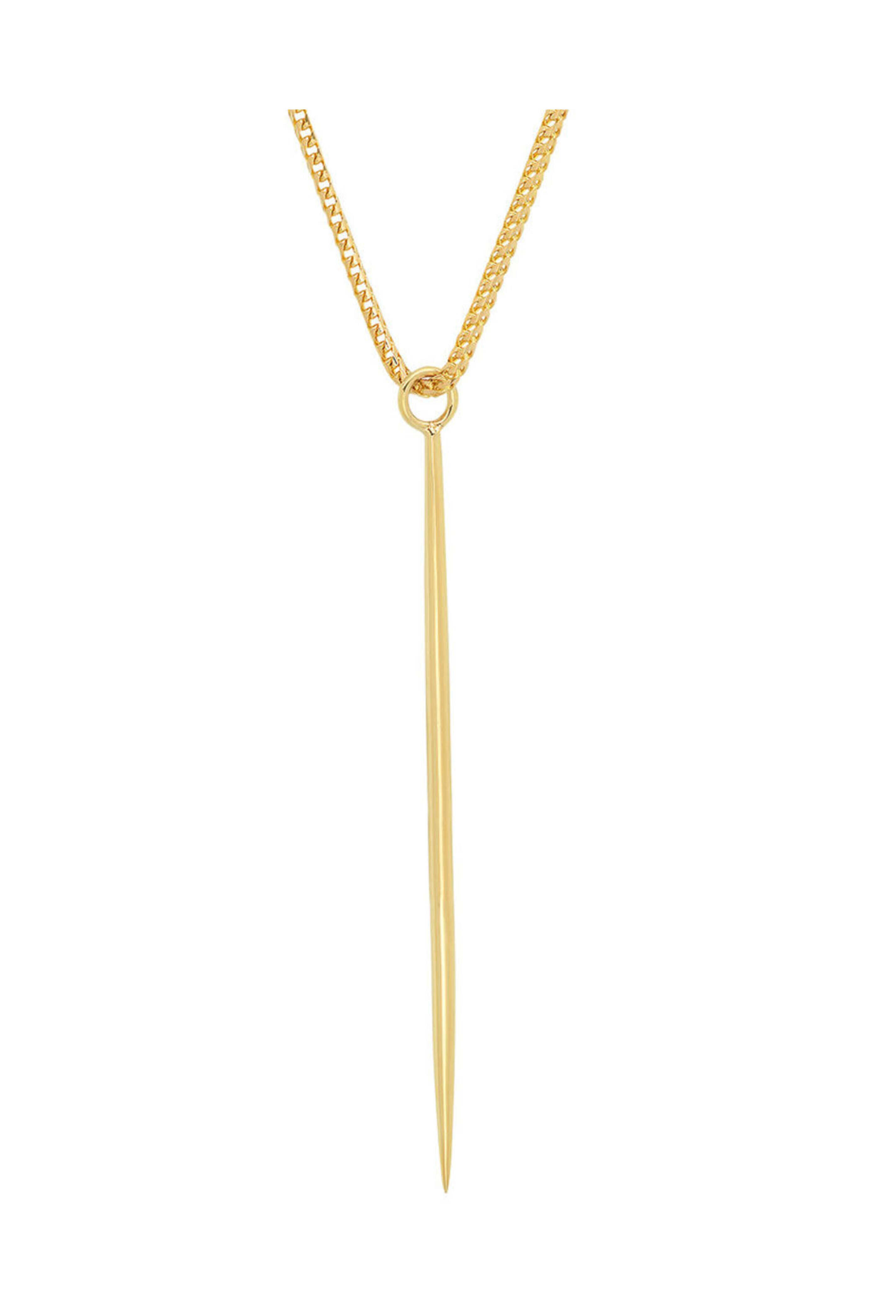 Established - Yellow Gold Toothpick Necklace