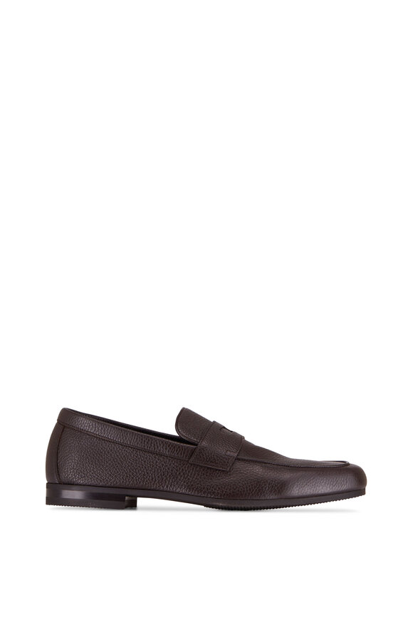 Berluti - Lorenzo Nero Kangaroo Leather Loafer | Mitchell Stores