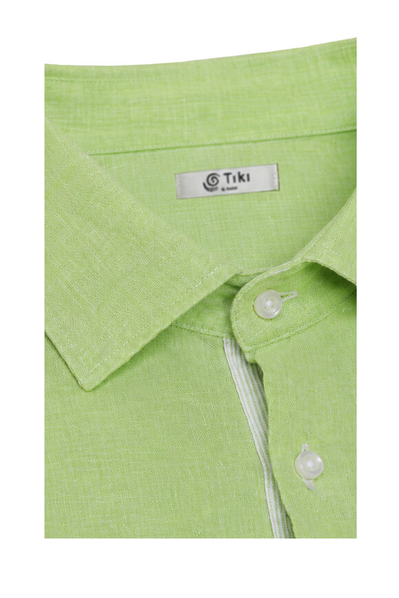 Tiki Lime Linen Sport Shirt - view 2