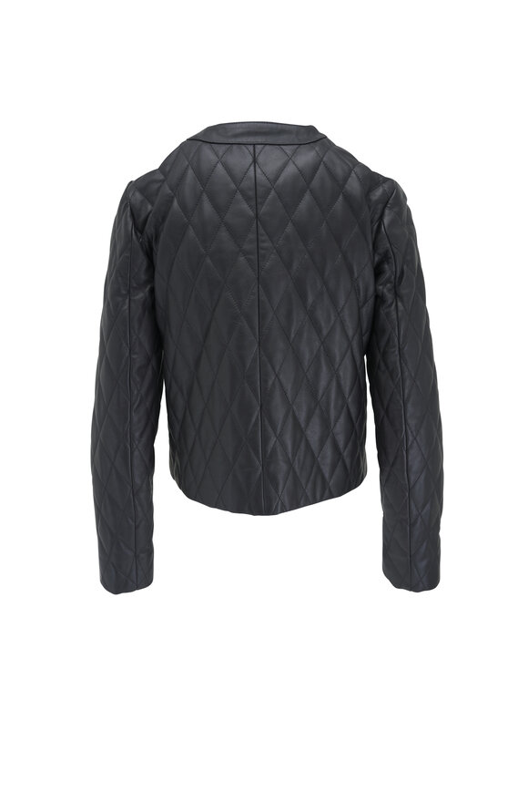 Nili Lotan - Amy Black Quilted Leather Jacket