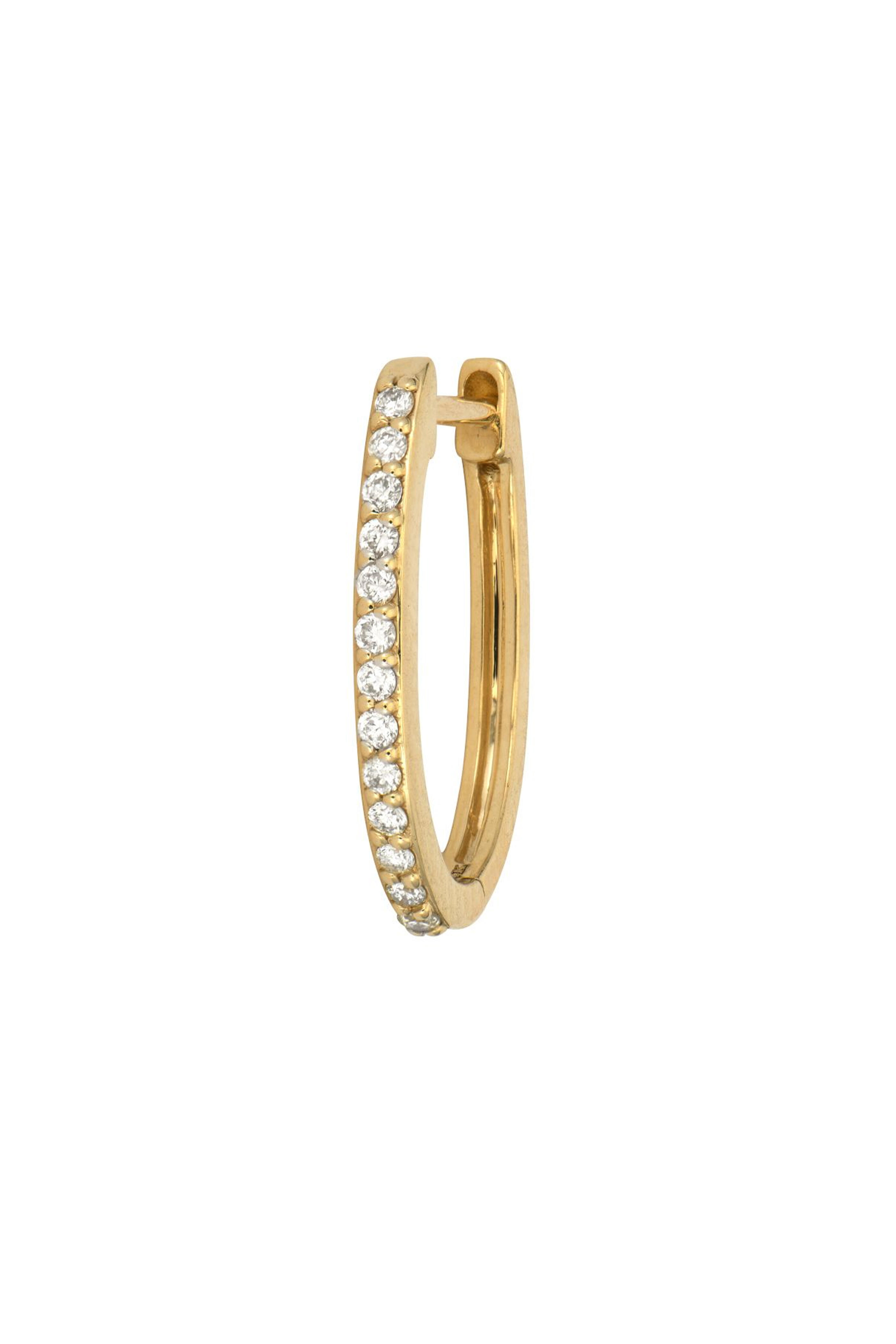 Three Stories - Single Classic Pavé Diamond Hoop