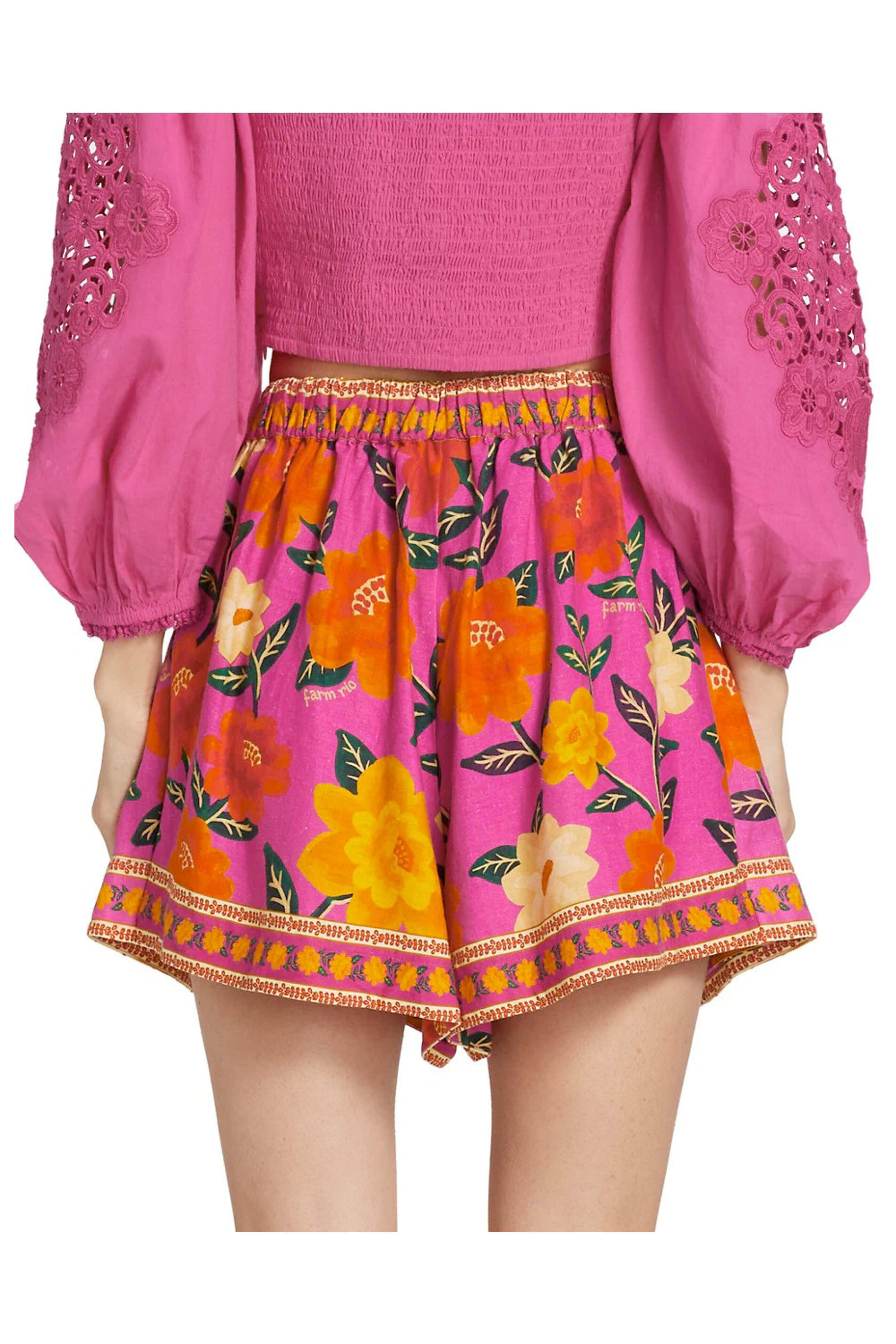 Farm Rio - Flower Tapestry Shorts | Mitchell Stores