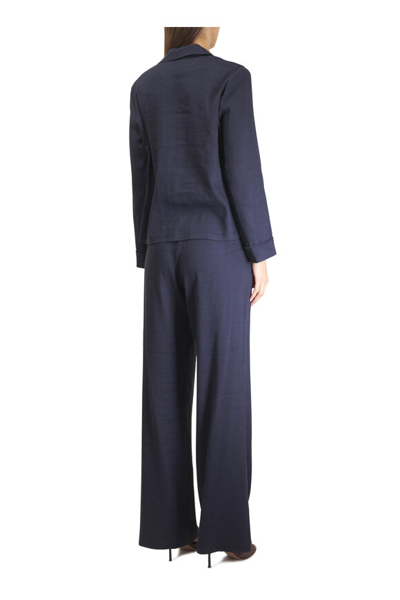 Peter Cohen Pocket Navy Stretch Linen Viscose Pant - view 4