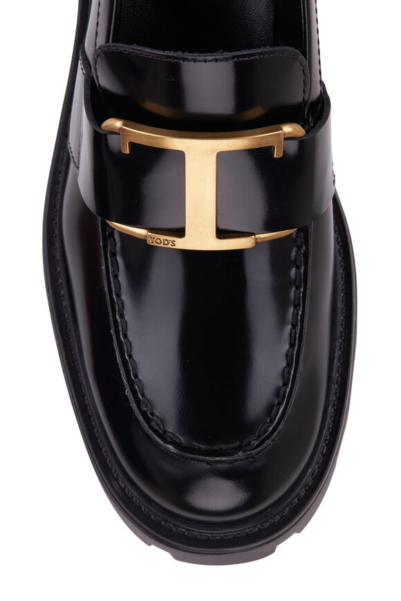 Tod's - Gomma Black Lug Sole Loafer, 60mm