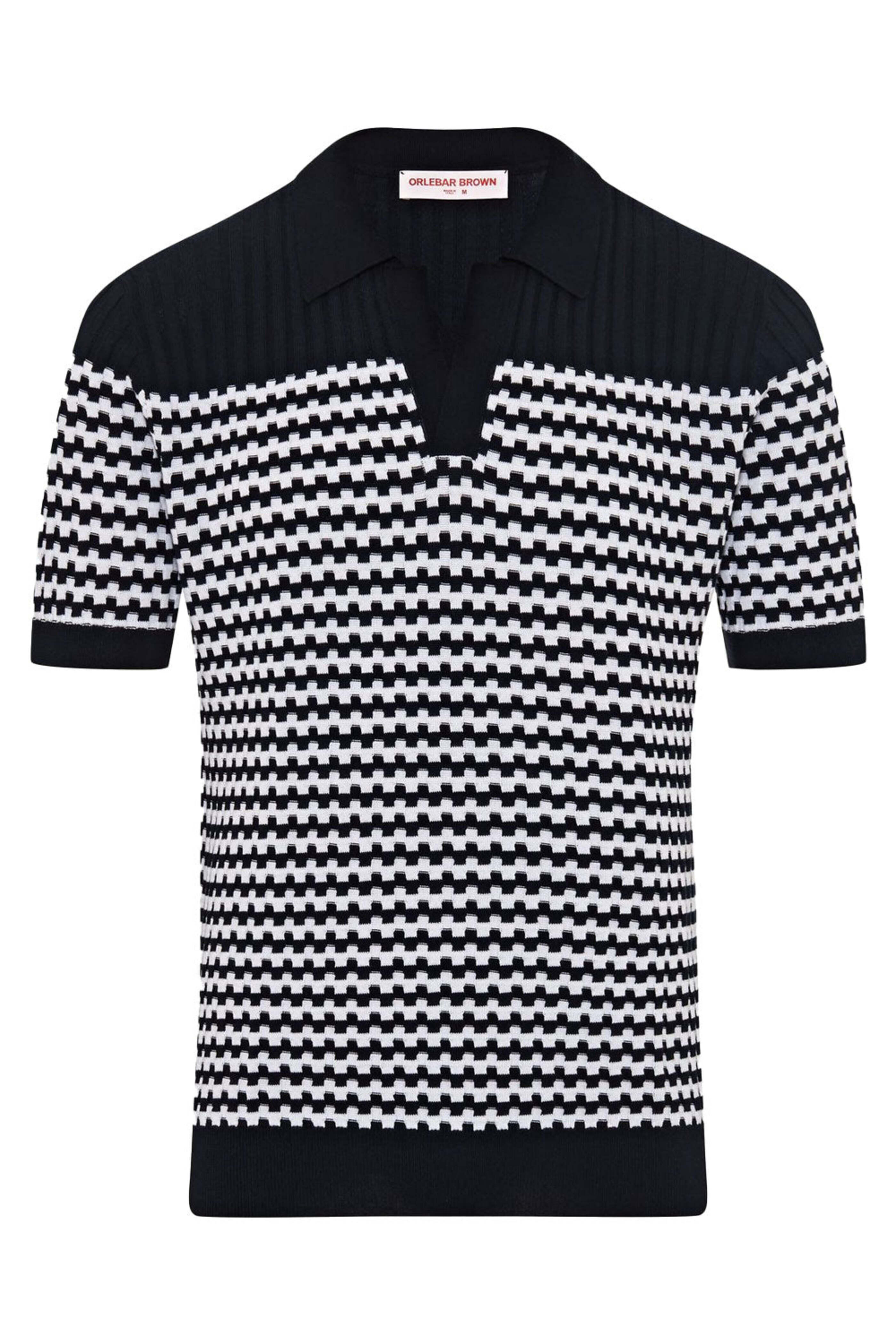Orlebar Brown - Night Iris Canet Ribbed Short Sleeve Polo