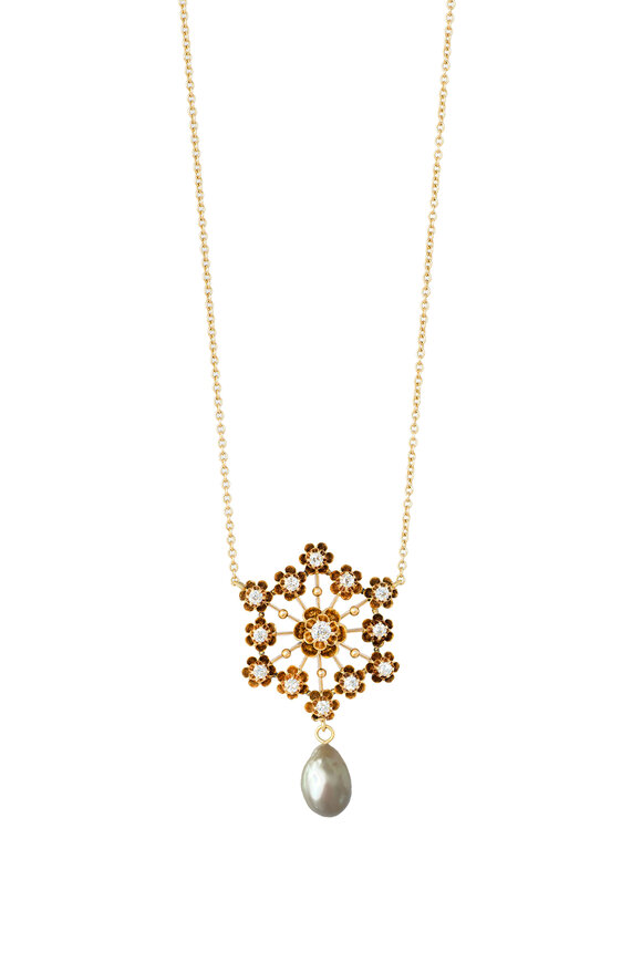 Haute Victoire - Antique Diamond Pendant Necklace