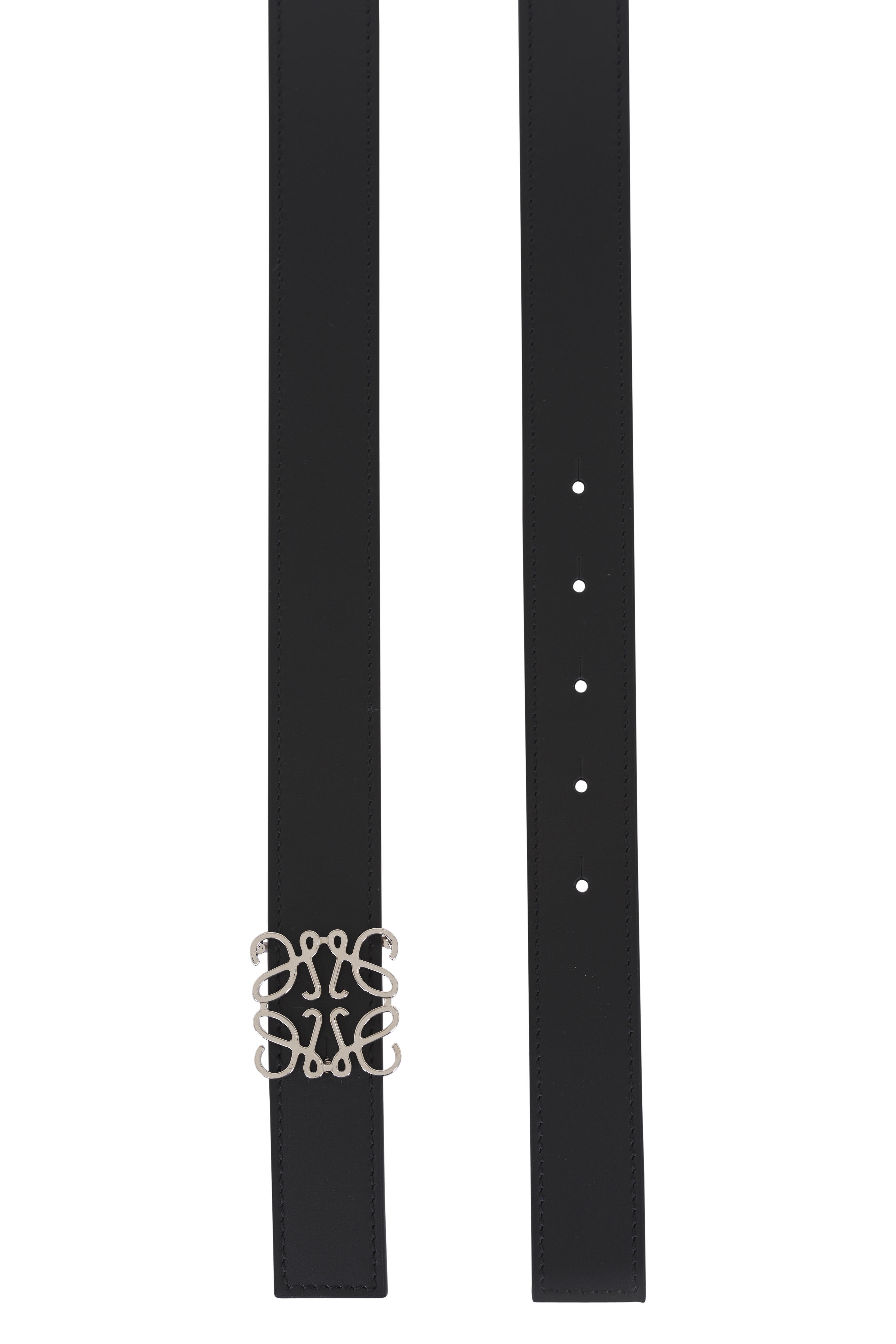 Loewe - Black & Brown Leather Logo Belt