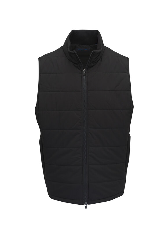 Patrick Assaraf Black Quilted Vest