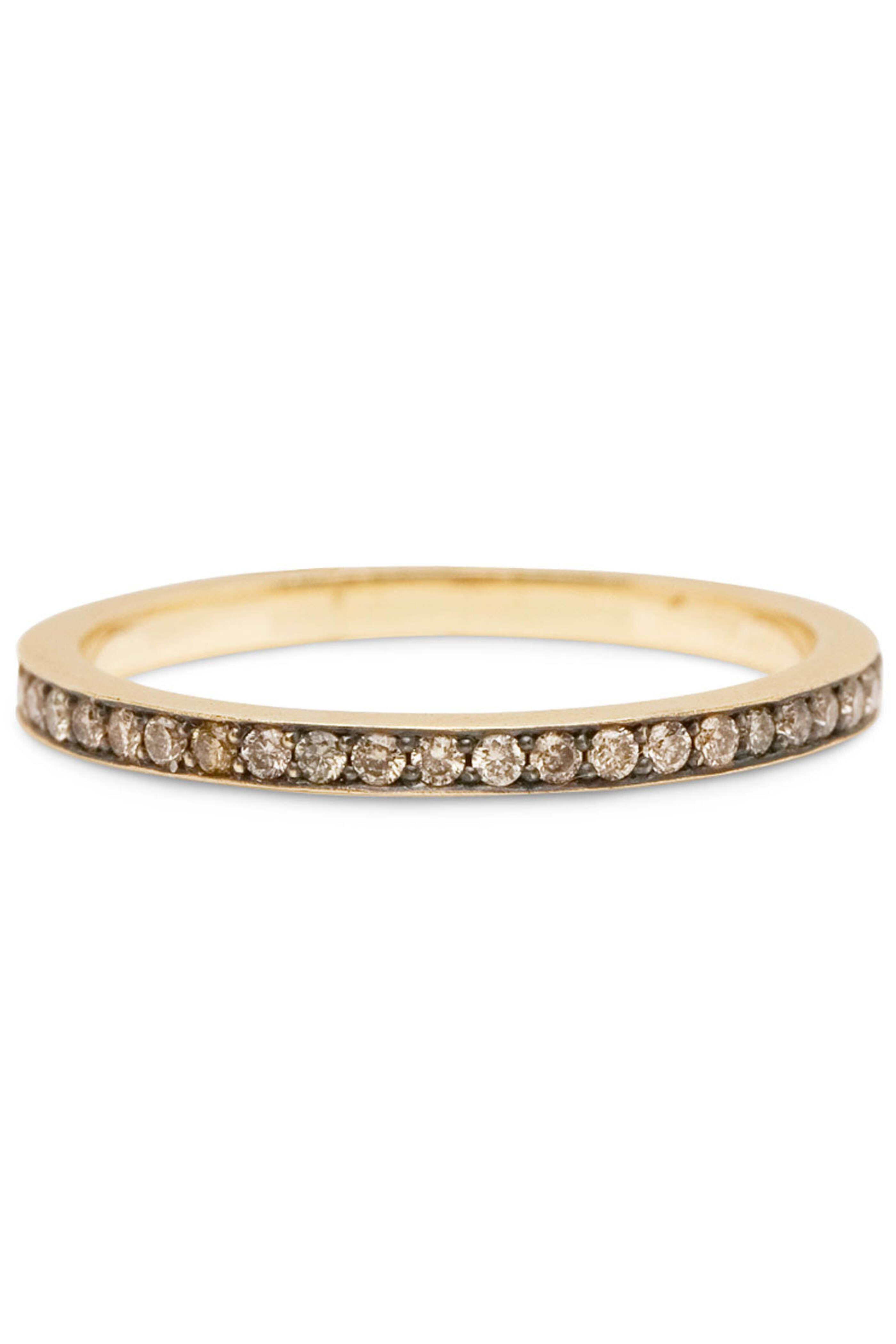 Sylva & Cie - Champagne Diamond Gold Ring Band