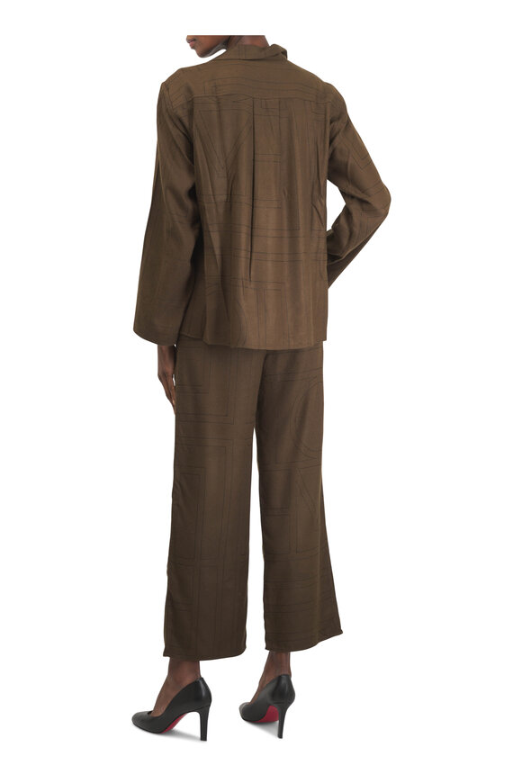 Totême Dark Brown Monogram PJ Pant - view 4