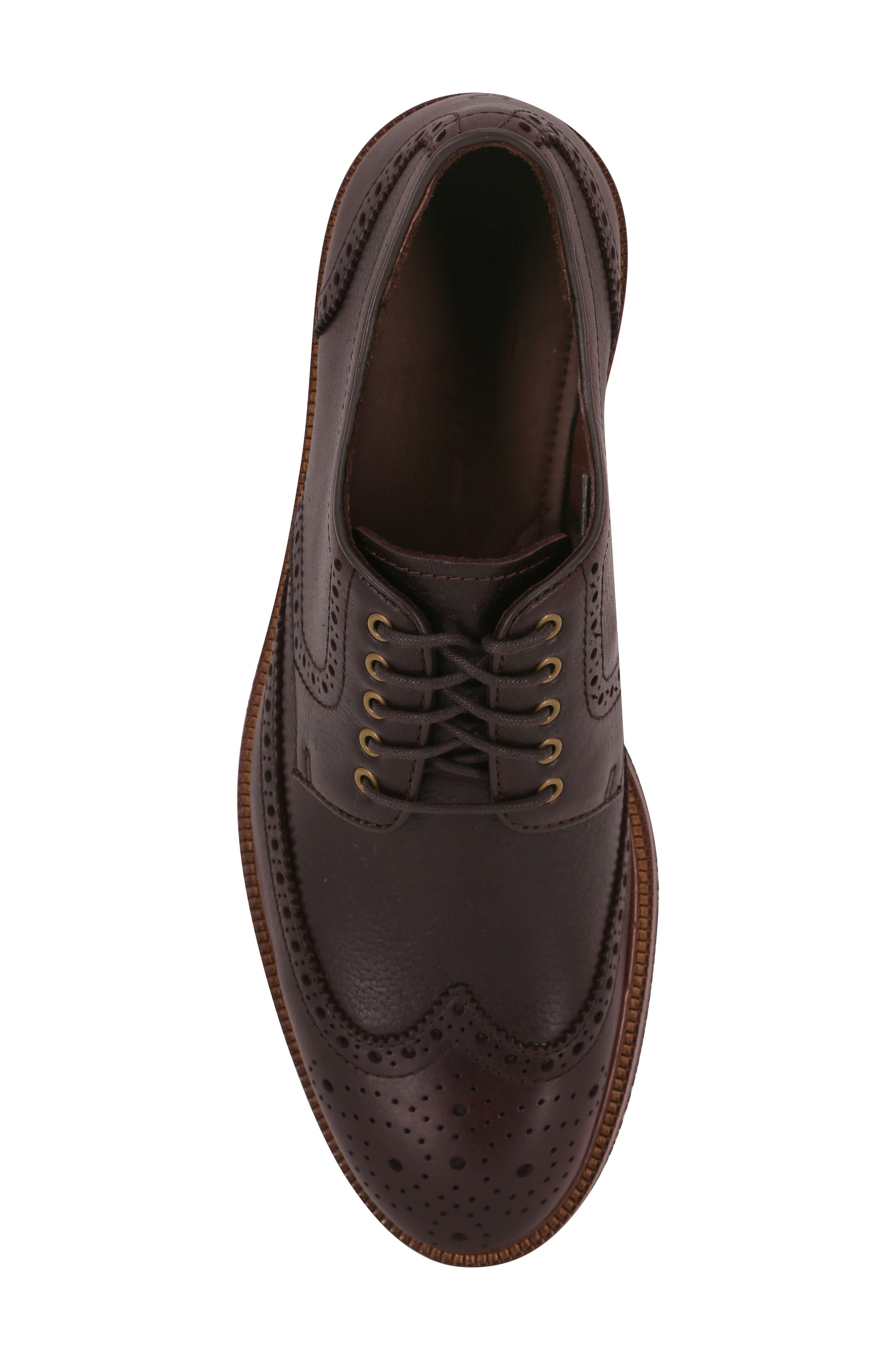 Trask Logan Espresso Leather Wingtip Derby Shoe