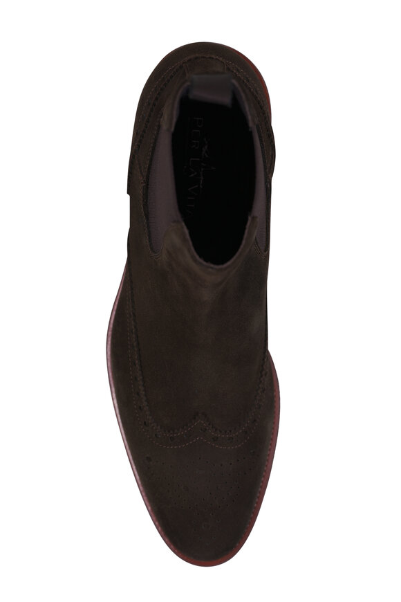 Martin Dingman Tuscan Espresso Suede Chelsea Boot - view 4